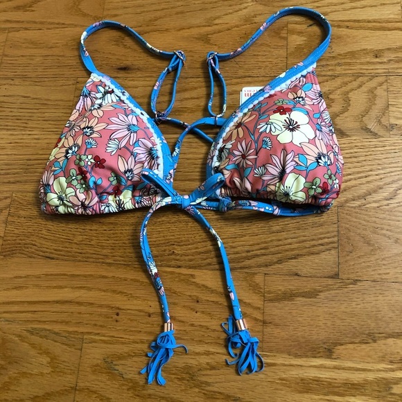 Swim Systems Road Trip Triangle Bikini Top Sz M - Picture 3 of 7